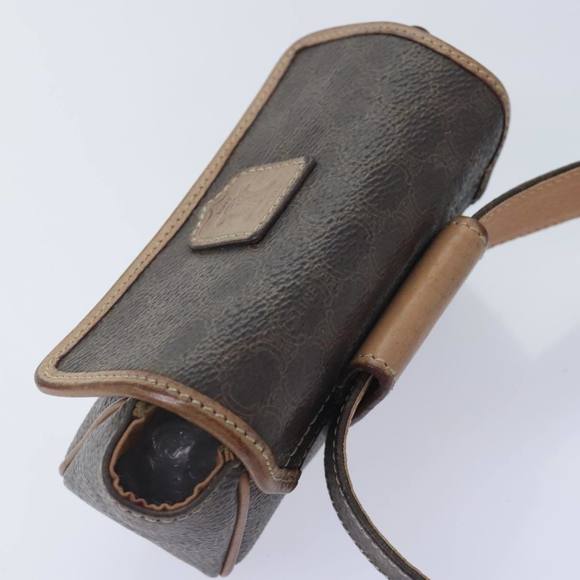 CELINE Macadam Canvas Waist bag PVC Leather Brown Gold Auth yk15121 - Picture 6 of 16